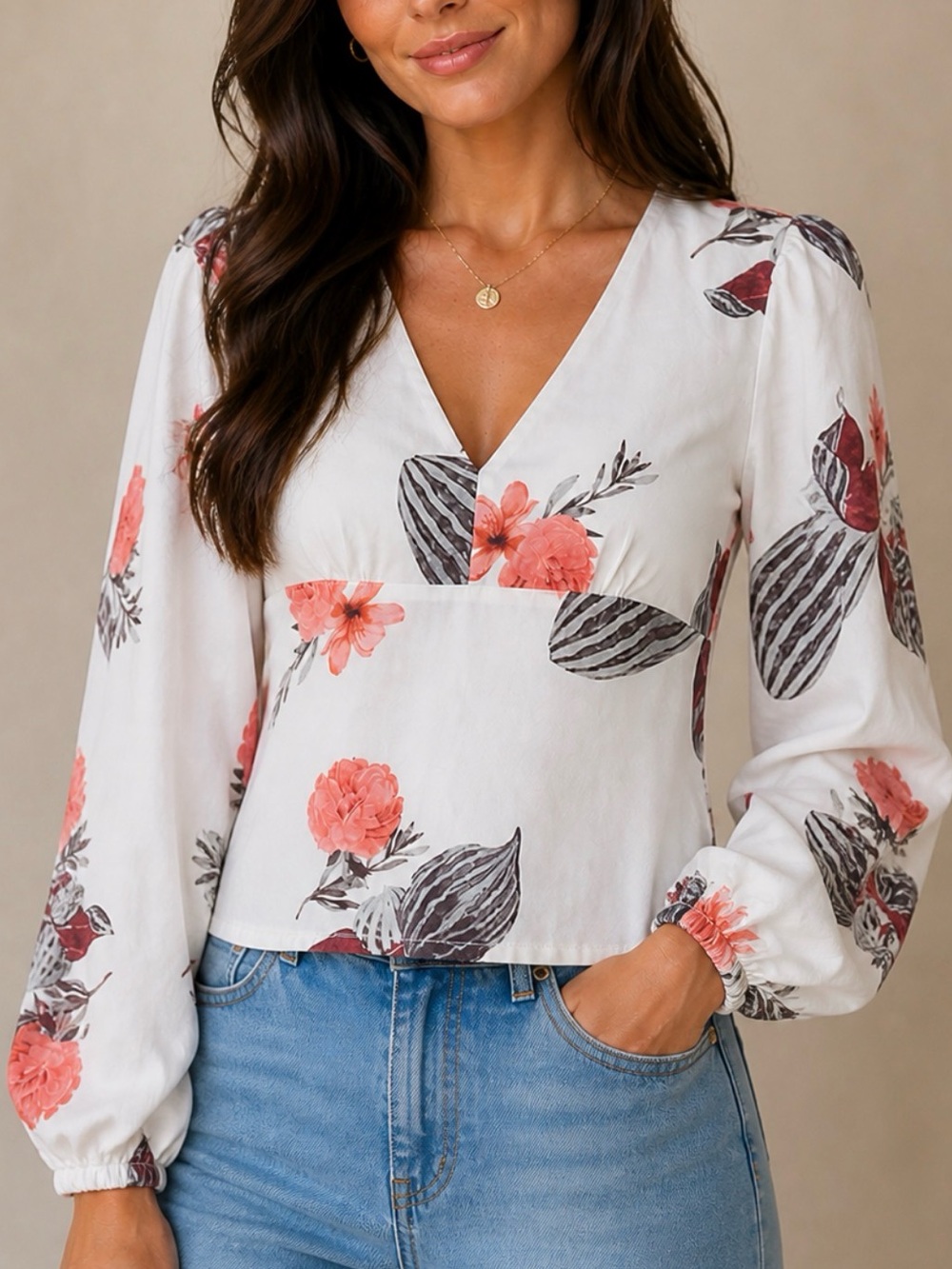 CHICME Floral Blouse 🌸 Size XL (fits more like a Medium–Large) - Picture 2 of 7